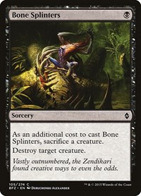Bone Splinters - Battle for Zendikar - NM