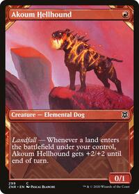 Akoum Hellhound (Showcase) - Zendikar Rising - NM
