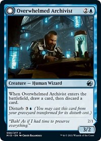 Overwhelmed Archivist - Innistrad: Midnight Hunt - NM