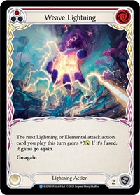 Weave Lightning (Red) - Tales of Aria - Unlimited Rainbow Foil - NM