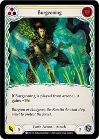 Burgeoning (Yellow) - Tales of Aria - Unlimited Rainbow Foil - NM