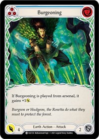 Burgeoning (Blue) - Tales of Aria - Unlimited Rainbow Foil - NM
