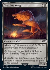 Snarling Warg - UB: Lord of the Rings - NM