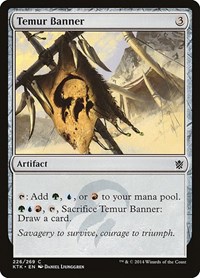 Temur Banner - Khans of Tarkir - NM