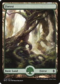 Forest (270) - Full Art - Battle for Zendikar - NM