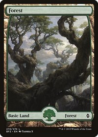 Forest (274) - Full Art - Battle for Zendikar - NM
