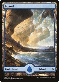 Island (255) - Full Art - Battle for Zendikar - NM