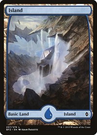 Island (257) - Full Art - Battle for Zendikar - NM