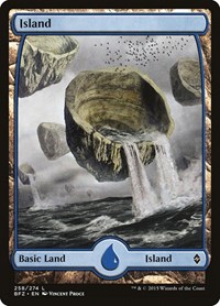 Island (258) - Full Art - Battle for Zendikar - NM