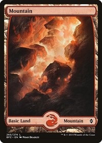 Mountain (265) - Full Art - Battle for Zendikar - NM