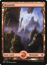 Mountain (266) - Full Art - Battle for Zendikar - NM