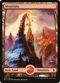 Mountain (267) - Full Art - Battle for Zendikar - NM