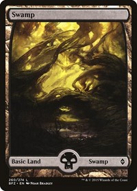 Swamp (260) - Full Art - Battle for Zendikar - NM