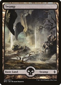Swamp (262) - Full Art - Battle for Zendikar - NM