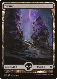 Swamp (263) - Full Art - Battle for Zendikar - NM