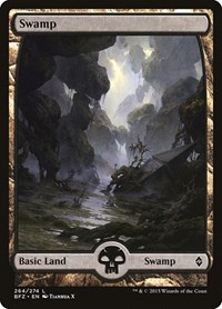 Swamp (264) - Full Art - Battle for Zendikar - NM