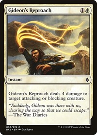 Gideon's Reproach - Battle for Zendikar - NM
