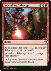Incendiary Sabotage - Kaladesh - NM