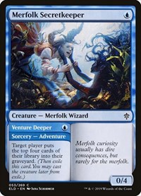 Merfolk Secretkeeper - Throne of Eldraine - NM