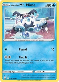 Galarian Mr. Mime - SWSH05: Battle Styles - NM