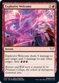 Explosive Welcome - Strixhaven: School of Mages - NM