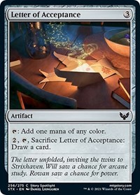 Letter of Acceptance - Strixhaven: School of Mages - NM