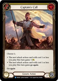 Captain's Call (Yellow) - Monarch - NM Unlimited