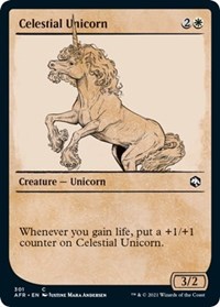 Celestial Unicorn (Showcase) - Adventures in the Forgotten Realms - NM