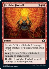 Farideh's Fireball - Adventures in the Forgotten Realms - NM