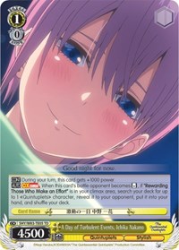 A Day of Turbulent Events, Ichika Nakano - The Quintessential Quintuplets - NM