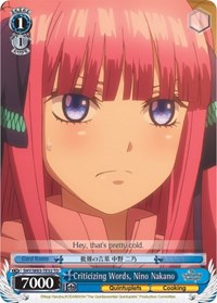 Criticizing Words, Nino Nakano - The Quintessential Quintuplets - NM