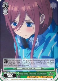 Blossoming Fireworks, Miku Nakano - The Quintessential Quintuplets - NM