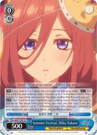 Summer Festival, Miku Nakano - The Quintessential Quintuplets - NM