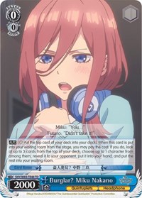 Burglar? Miku Nakano - The Quintessential Quintuplets - NM