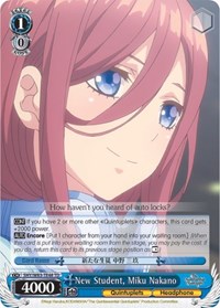 New Student, Miku Nakano - The Quintessential Quintuplets - NM