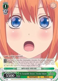 An Acceptable Answer, Yotsuba Nakano - The Quintessential Quintuplets - NM
