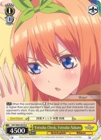 Yotsuba Check, Yotsuba Nakano - The Quintessential Quintuplets - NM
