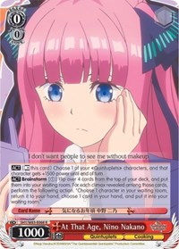 At That Age, Nino Nakano - The Quintessential Quintuplets - NM