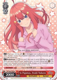 In Pajamas, Itsuki Nakano - The Quintessential Quintuplets - NM