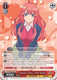 Intimate Sisters, Itsuki Nakano - The Quintessential Quintuplets - NM