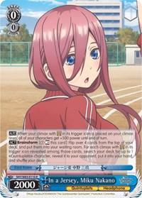 In a Jersey, Miku Nakano - The Quintessential Quintuplets - NM