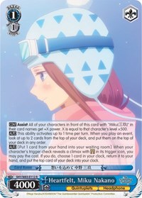 Heartfelt, Miku Nakano - The Quintessential Quintuplets - NM