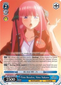 Firm Resolve, Nino Nakano - The Quintessential Quintuplets - NM