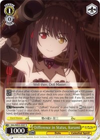 Difference in Status, Kurumi - Date A Bullet - NM