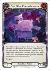 Sutcliffe's Research Notes (Yellow) - History Pack Vol. 1 - NM