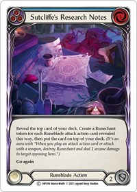 Sutcliffe's Research Notes (Blue) - History Pack Vol. 1 - NM