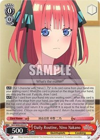 Daily Routine, Nino Nakano - The Quintessential Quintuplets 2 - NM