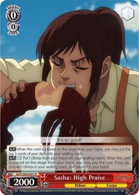 Sasha: High Praise - Attack on Titan: Final Season - NM