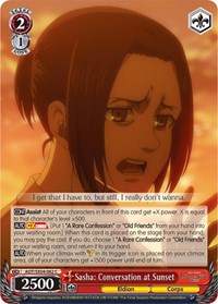 Sasha: Conversation at Sunset - Attack on Titan: Final Season - NM