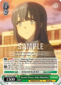 Favorite Phrases, Shoko Makinohara - Rascal Does Not Dream of a Dreaming Girl - NM